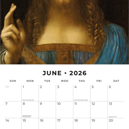 Da Vinci 2026 Premium Square Wall Calendar