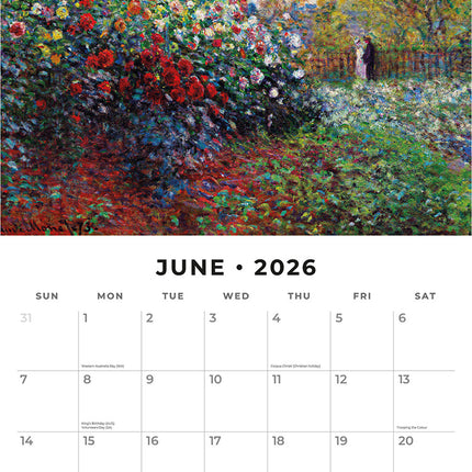 Impressionists 2026 Premium Square Wall Calendar
