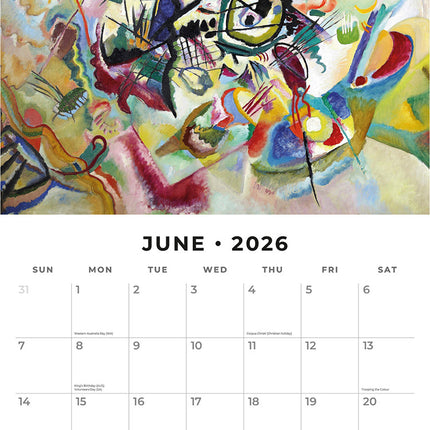 Kandinsky 2026 Premium Square Wall Calendar