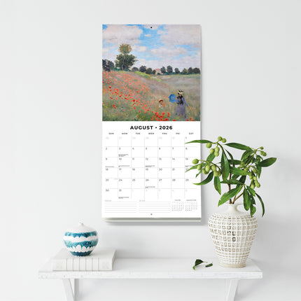 Monet 2026 Premium Square Wall Calendar