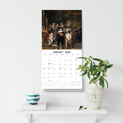 Rembrandt 2026 Premium Square Wall Calendar