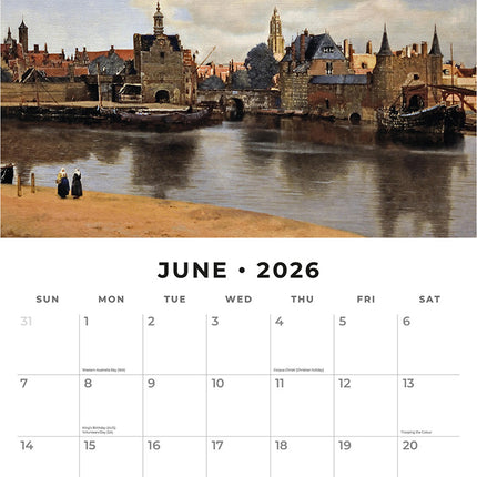 Vermeer 2026 Premium Square Wall Calendar