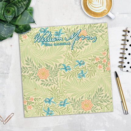 William Morris 2026 Premium Square Wall Calendar