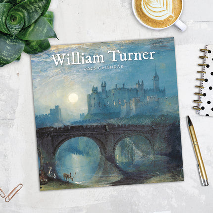 William Turner 2026 Premium Square Wall Calendar