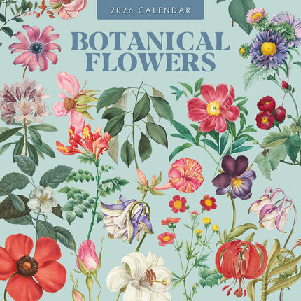 Botanical Flowers 2026 Premium Square Wall Calendar