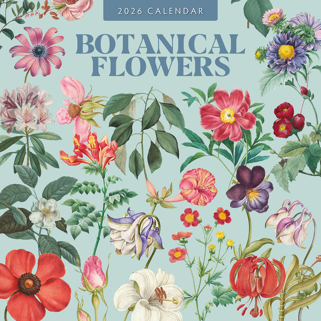 Botanical Flowers 2026 Premium Square Wall Calendar