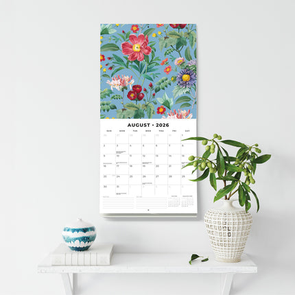 Botanical Flowers 2026 Premium Square Wall Calendar
