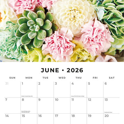 Floral Collection 2026 Premium Square Wall Calendar