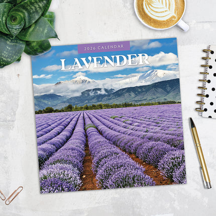 Lavender 2026 Premium Square Wall Calendar