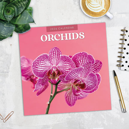Orchids 2026 Premium Square Wall Calendar