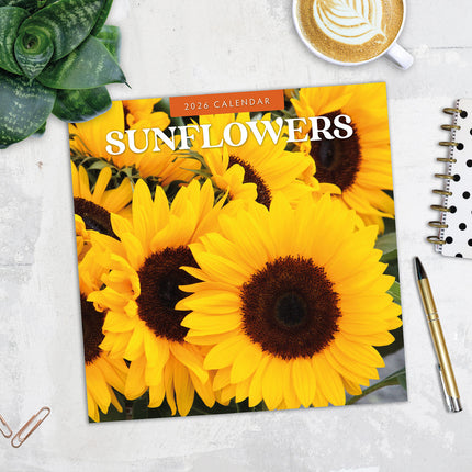 Sunflowers 2026 Premium Square Wall Calendar