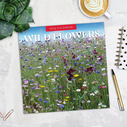 Wild Flowers 2026 Premium Square Wall Calendar