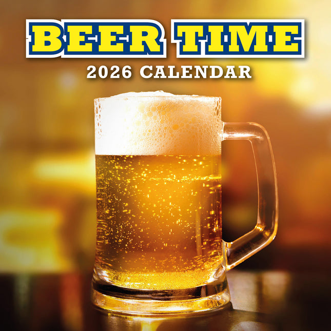 Beer Time 2026 Premium Square Wall Calendar