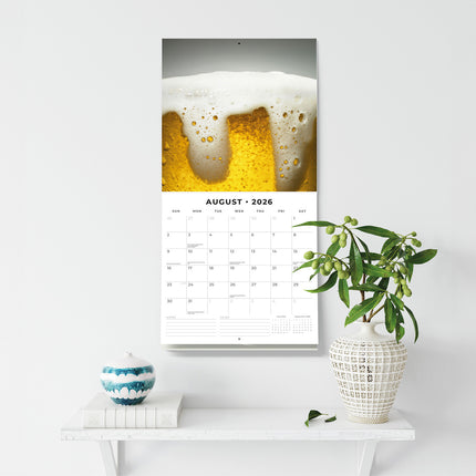 Beer Time 2026 Premium Square Wall Calendar