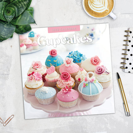 Cupcakes 2026 Premium Square Wall Calendar