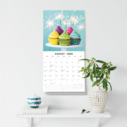 Cupcakes 2026 Premium Square Wall Calendar