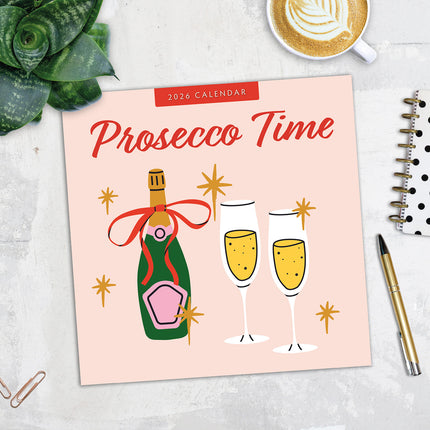 Prosecco Time 2026 Premium Square Wall Calendar