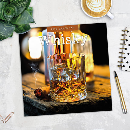 Whisky 2026 Premium Square Wall Calendar