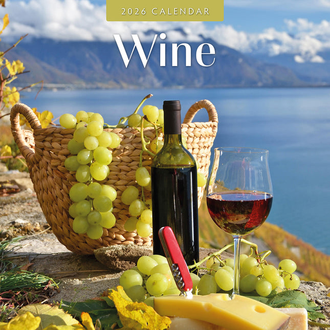 Wine 2026 Premium Square Wall Calendar