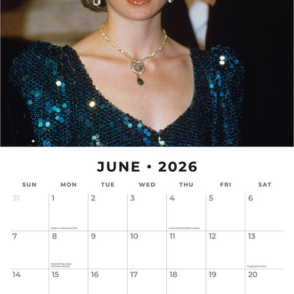 Diana 2026 Premium Square Wall Calendar