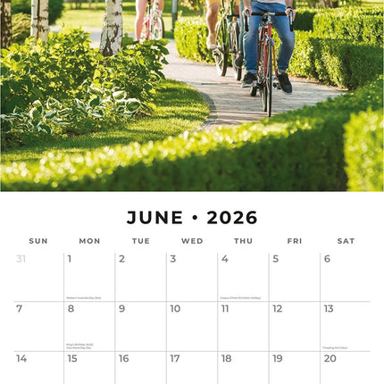 Cycling 2026 Premium Square Wall Calendar