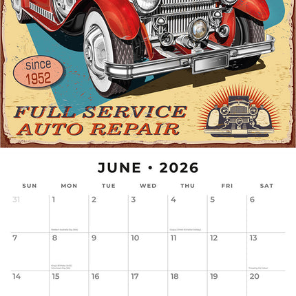 Retro 2026 Premium Square Wall Calendar