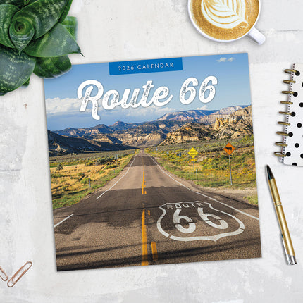 Route 66 2026 Premium Square Wall Calendar