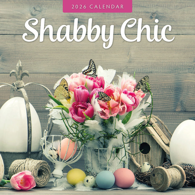 Shabby Chic 2026 Premium Square Wall Calendar