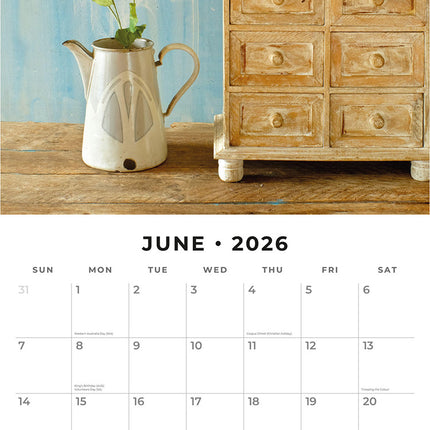 Shabby Chic 2026 Premium Square Wall Calendar