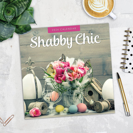 Shabby Chic 2026 Premium Square Wall Calendar