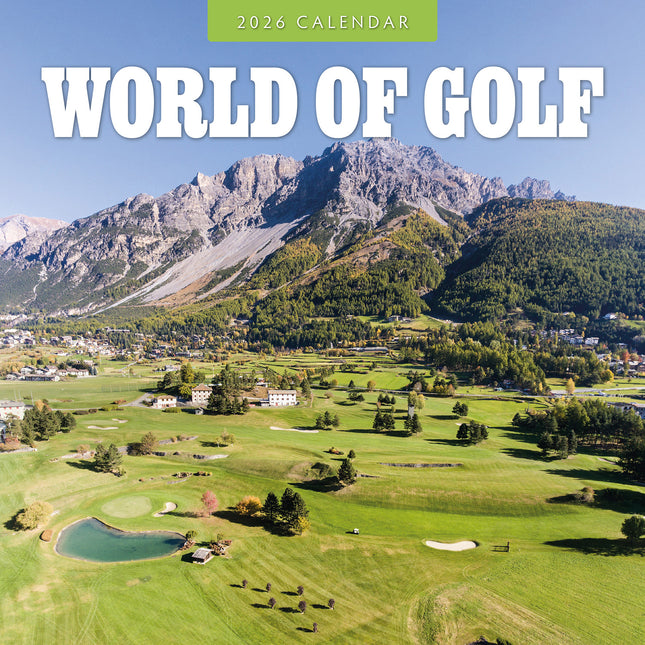 World Of Golf 2026 Premium Square Wall Calendar