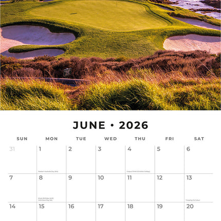 World Of Golf 2026 Premium Square Wall Calendar