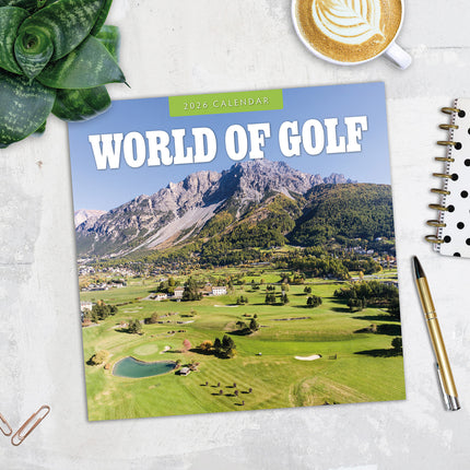 World Of Golf 2026 Premium Square Wall Calendar