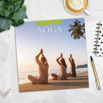 Yoga 2026 Premium Square Wall Calendar