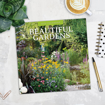 Beautiful Gardens 2026 Premium Square Wall Calendar