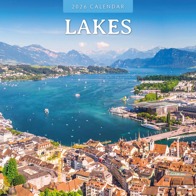 Lakes 2026 Premium Square Wall Calendar
