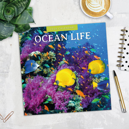 Ocean Life 2026 Premium Square Wall Calendar