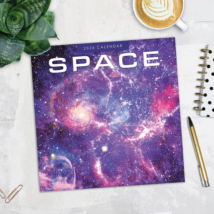 Space 2026 Premium Square Wall Calendar
