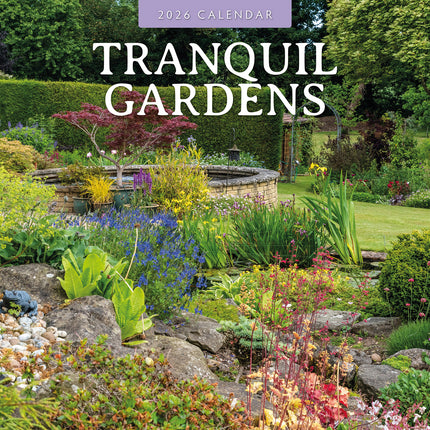 Tranquil Gardens 2026 Premium Square Wall Calendar