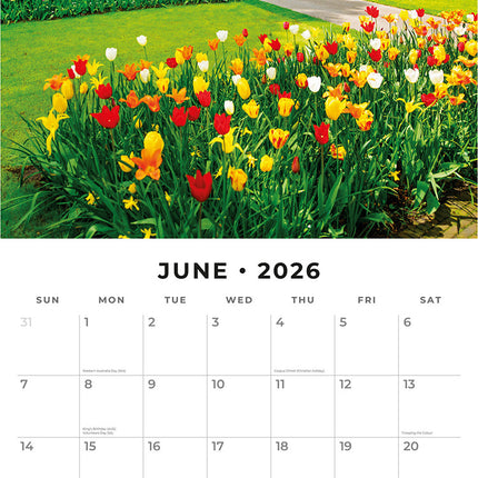 Tranquil Gardens 2026 Premium Square Wall Calendar