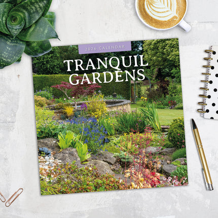 Tranquil Gardens 2026 Premium Square Wall Calendar
