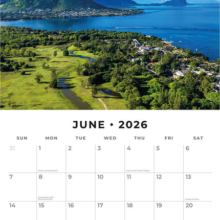 Tropical Islands 2026 Premium Square Wall Calendar