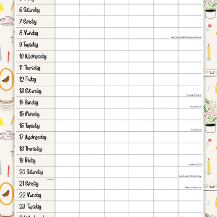 Family Organiser 2026 Premium Square Wall Calendar