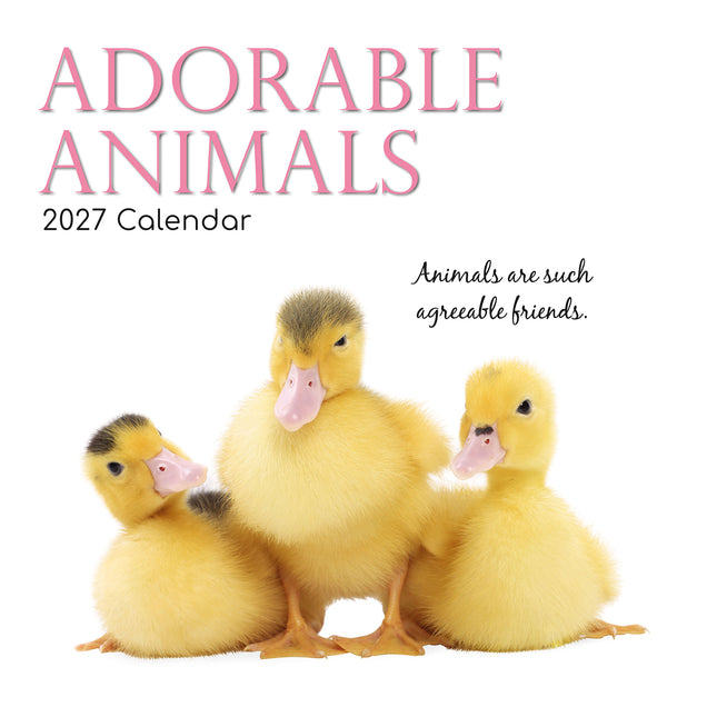 Adorable Animals 2027 Square Wall Calendar cover