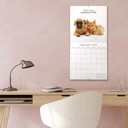 Adorable Animals 2027 Square Wall Calendar lifestyle image