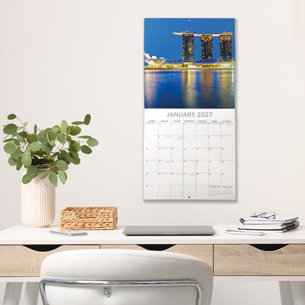 Amazing Architecture 2027 Premium Square Wall Calendar lifestyle image