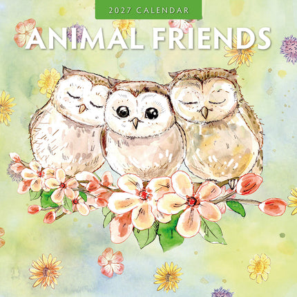 Animal Friends 2027 square wall calendar - front cover