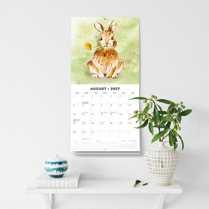 Animal Friends 2027 square wall calendar - wall display
