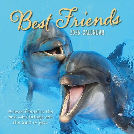 Best Friends - 2026 Square Wall Calendar Pets Animals 16 Months Premium Planner