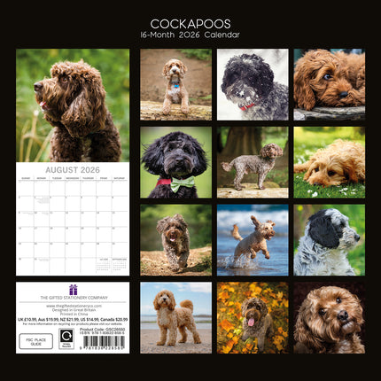 Cockapoos - 2026 Square Wall Calendar Dogs Puppies Pets Animals 16 Month Planner